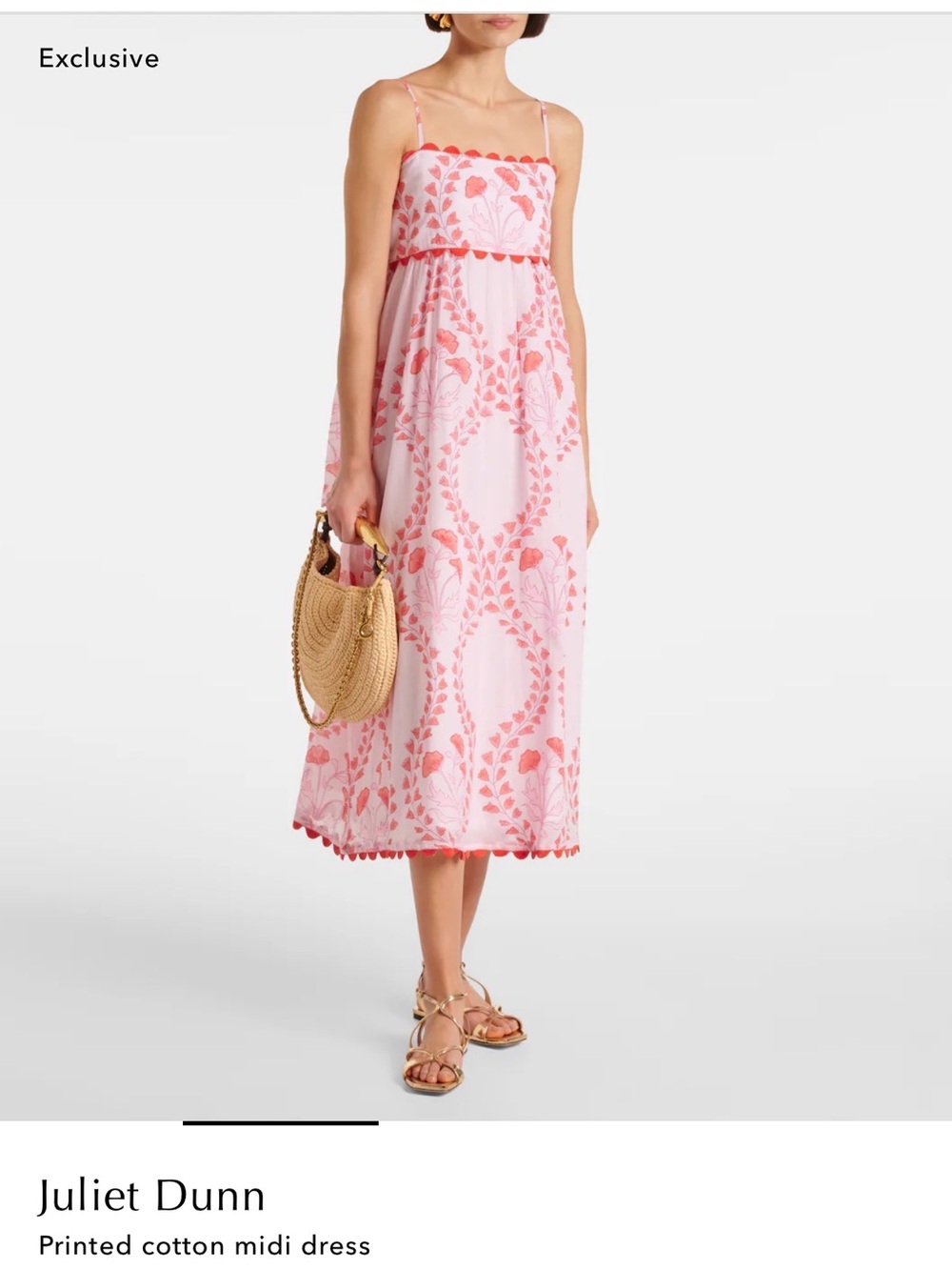 Juliet Dunn Printed cotton midi dress